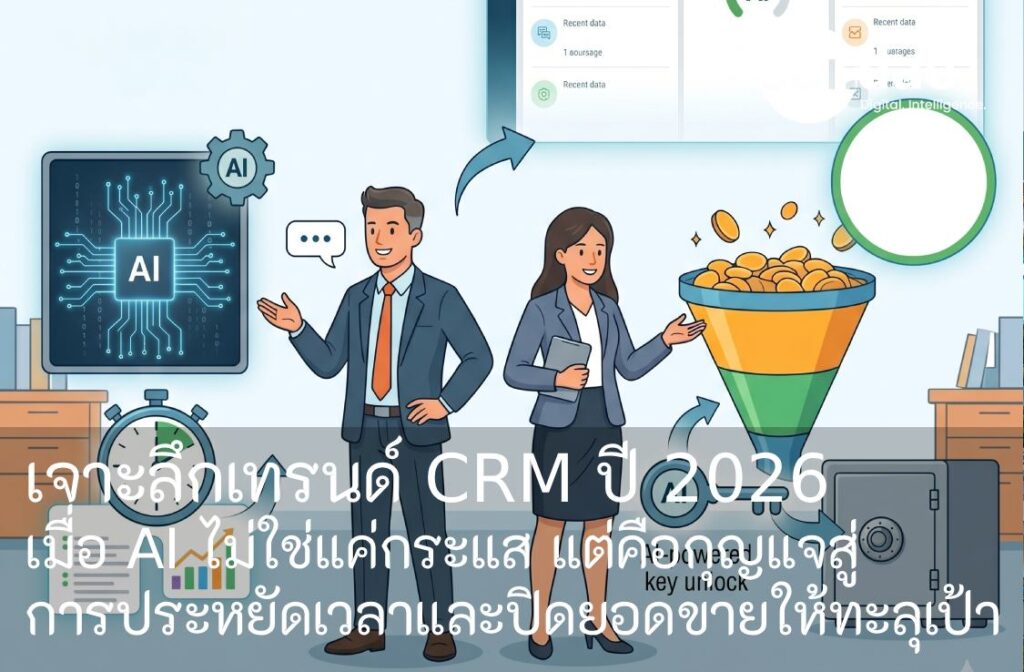 เจาะลึกเทรนด์ CRM ปี 2026: เมื่อ AI ไม่ใช่แค่กระแส แต่คือกุญแจสู่การประหยัดเวลาและปิดยอดขายให้ทะลุเป้า