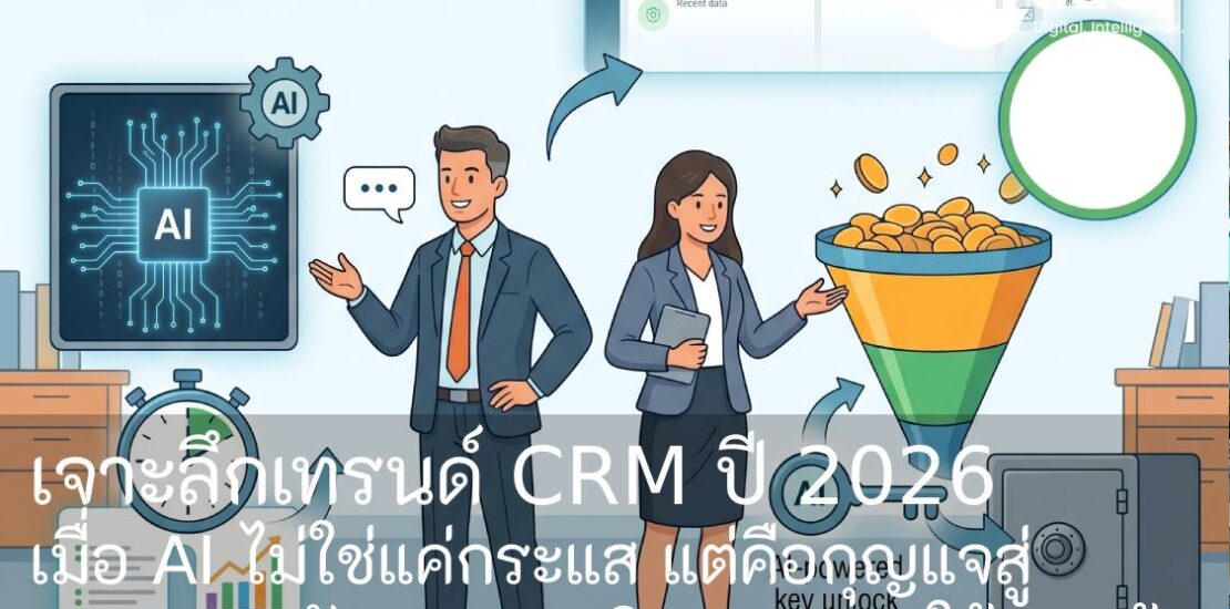 เจาะลึกเทรนด์ CRM ปี 2026: เมื่อ AI ไม่ใช่แค่กระแส แต่คือกุญแจสู่การประหยัดเวลาและปิดยอดขายให้ทะลุเป้า