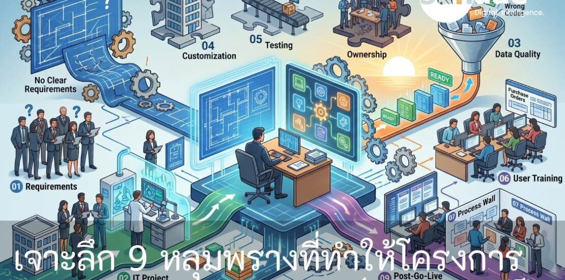 เจาะลึก 9 หลุมพรางที่ทำให้โครงการ ERP ล้มเหลว และกลยุทธ์สู่ความสำเร็จ