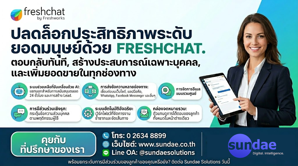 Freshchat ดึงดูดลูกค้าของคุณด้วยการสนทนาที่ฉลาดกว่าในทุกช่องทาง