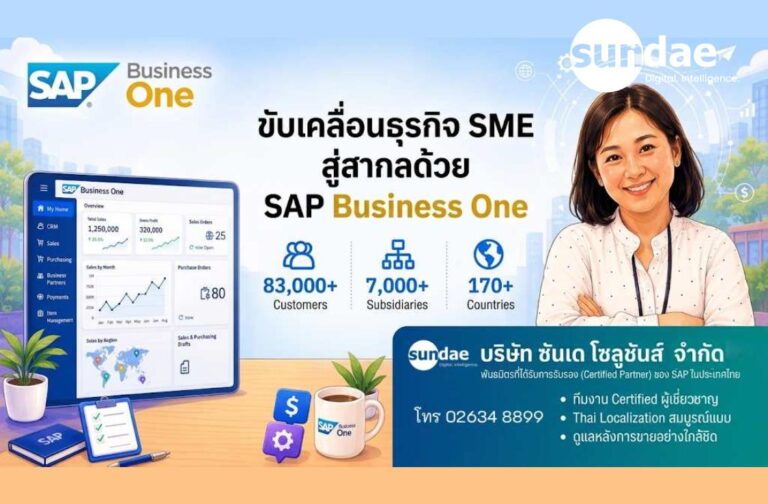 ขับเคลื่อนธุรกิจ SME สู่สากลด้วย SAP Business One ระบบ ERP ระดับโลกที่ตอบโจทย์ทุกฟังก์ชันการทำงาน