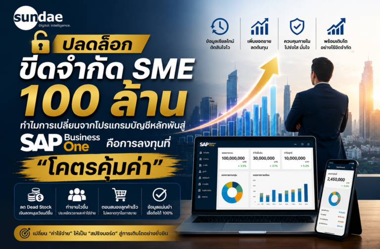 ปลดล็อกขีดจำกัด SME 100 ล้าน: ทำไมการเปลี่ยนจากโปรแกรมบัญชีหลักพันสู่ SAP Business One คือการลงทุนที่ “โคตรคุ้มค่า”